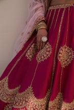 Load image into Gallery viewer, Wine Double Dupatta Lehenga Set