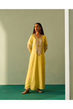 Load image into Gallery viewer, Yellow Silk Kurta Set