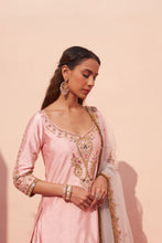Load image into Gallery viewer, PINK RAW SILK SHARARA SET