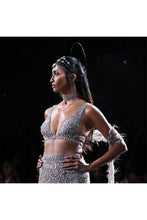 Load image into Gallery viewer, Aphrodite Embroidered Skirt Paired With A Choli And A Trail Cape