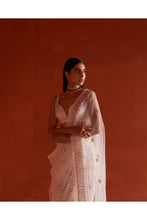 Load image into Gallery viewer, Ivory Net Saree