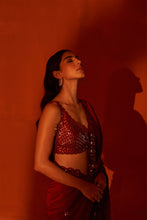 Load image into Gallery viewer, Maroon Silk Saree