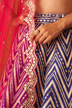 Load image into Gallery viewer, Purple Raw Silk Lehenga Set