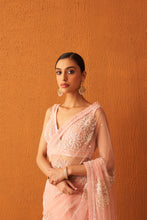 Load image into Gallery viewer, Blush Pink Net Saree