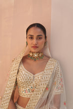 Load image into Gallery viewer, Ivory Double Dupatta Lehenga Set