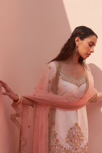 Load image into Gallery viewer, IVORY RAW SILK SHARARA SET
