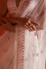 Load image into Gallery viewer, Ivory Net Saree