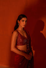 Load image into Gallery viewer, Maroon Silk Saree