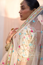 Load image into Gallery viewer, Ivory Double Dupatta Lehenga Set