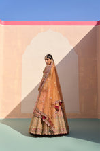 Load image into Gallery viewer, Mustard Organza Double Duppatta Lehenga Set