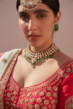 Load image into Gallery viewer, Red Double Dupatta Lehenga Set