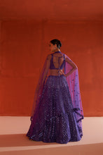 Load image into Gallery viewer, Purple Raw Silk Lehenga Set