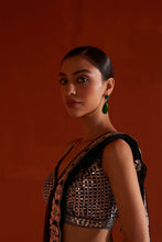 Load image into Gallery viewer, Black Net Saree