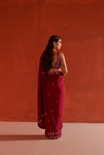 Load image into Gallery viewer, Maroon Silk Saree