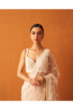 Load image into Gallery viewer, Peach Net saree