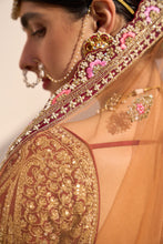 Load image into Gallery viewer, Mustard Organza Double Duppatta Lehenga Set
