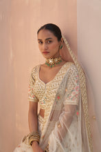 Load image into Gallery viewer, Ivory Double Dupatta Lehenga Set