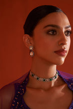 Load image into Gallery viewer, Purple Raw Silk Lehenga Set