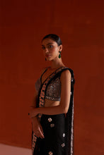 Load image into Gallery viewer, Black Net Saree