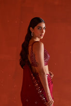 Load image into Gallery viewer, Maroon Silk Saree