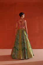 Load image into Gallery viewer, Multicolor Raw Silk Lehenga Set