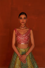 Load image into Gallery viewer, Multicolor Raw Silk Lehenga Set