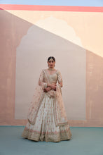 Load image into Gallery viewer, Ivory Double Dupatta Lehenga Set