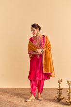 Load image into Gallery viewer, Eira - Hotpink A-line Kurta with Dhoti