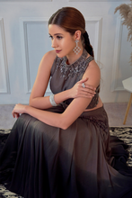 Load image into Gallery viewer, GREY CROP TOP AND OMBRE SKIRT