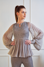 Load image into Gallery viewer, PEPLUM TOP WITH GARARA