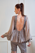 Load image into Gallery viewer, PEPLUM TOP WITH GARARA