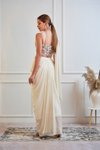 Load image into Gallery viewer, MIRROR WORK BLOUSE WITH DHOTI PANTS