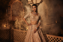 Load image into Gallery viewer, Peach heavily embroidered lehenga