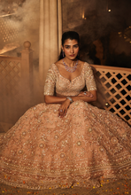 Load image into Gallery viewer, Peach heavily embroidered lehenga