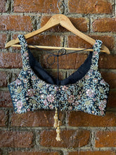 Load image into Gallery viewer, Black Thread and Mirror hand embroidered Palazzo set