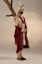 Load image into Gallery viewer, Frosted Almond Sherwani Set