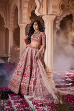 Load image into Gallery viewer, Red heavily embroidered lehenga