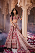 Load image into Gallery viewer, Red heavily embroidered lehenga