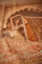 Load image into Gallery viewer, Rust embellished lehenga