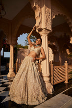 Load image into Gallery viewer, Ivory heavily embroidered lehenga