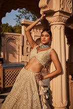 Load image into Gallery viewer, Ivory heavily embroidered lehenga