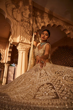 Load image into Gallery viewer, Ivory heavily embroidered lehenga