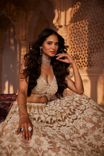 Load image into Gallery viewer, Peach heavily embroidered lehenga