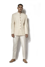 Load image into Gallery viewer, Ivory Signature Textured Bandhgala Set