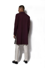 Load image into Gallery viewer, Wine Signature Textured Long Jacket Set