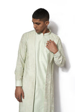 Load image into Gallery viewer, Pista Green Asymmetrical Embroidered Kurta Set