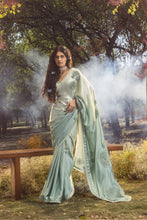 Load image into Gallery viewer, AQUA BLUE OMBRE SAREE