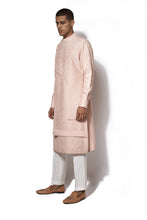 Load image into Gallery viewer, Peach Asymmetrical Kurta Set