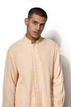 Load image into Gallery viewer, Peach Front Open Kurta Set