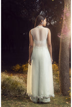 Load image into Gallery viewer, MINT GREEN TROUSER WITH PLEATED CROP TOP AND JACKET SET